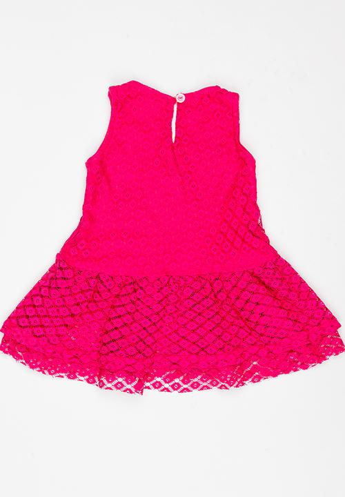 Pop Candy - Lace Dress Mid Pink