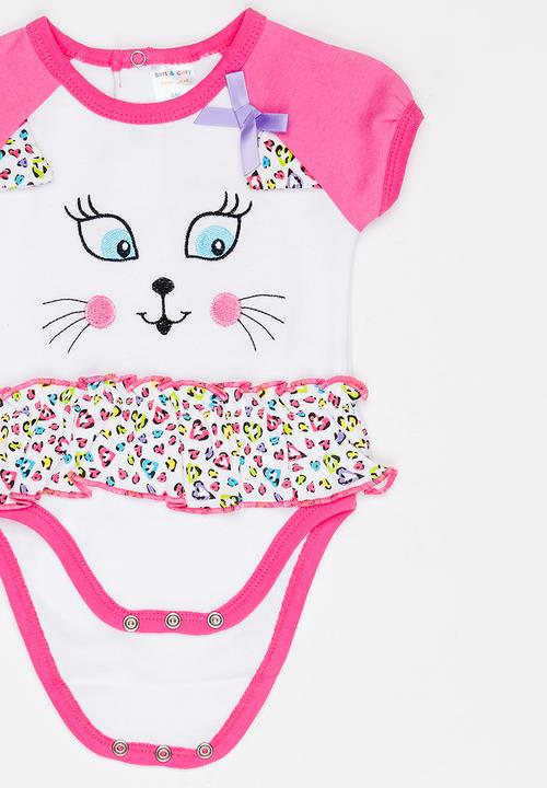 Twin Clothing - Short Sleeve Butterfly Three Piece Set Mid Pink