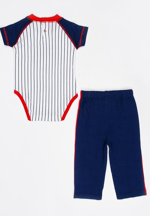Twin Clothing - Two Piece Romper With Jogger Set Navy