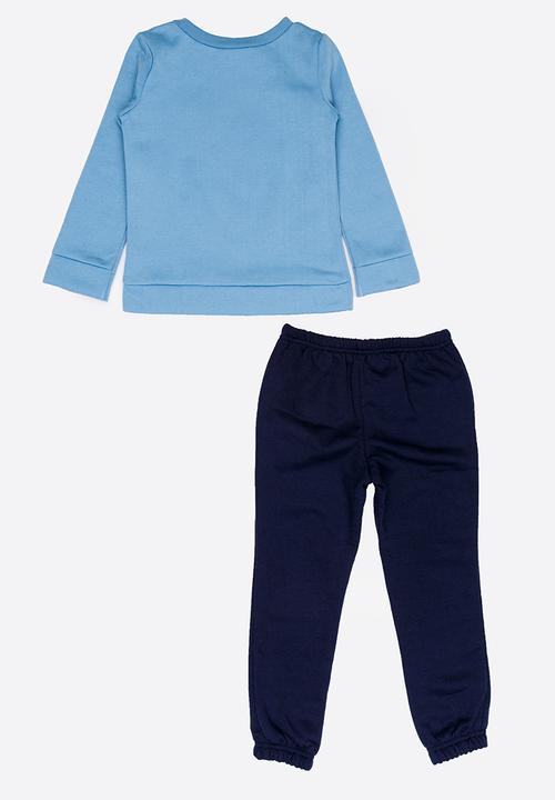Pop Candy - Spider Man Sweat Top  And Jogger Set Mid Blue