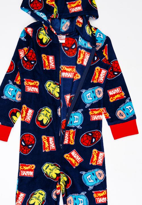 Pop Candy - Marvel printed onesie - navy