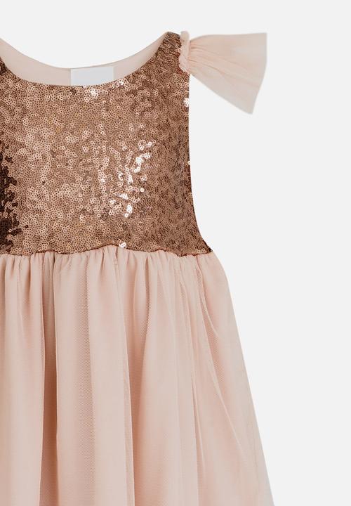 See-Saw - Sequin Combo Dress Pale Pink