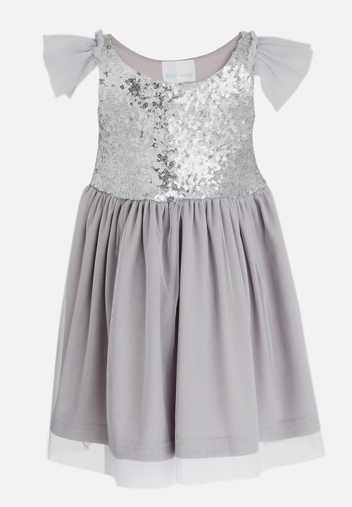 See-Saw - Sequin Combo Dress Silver