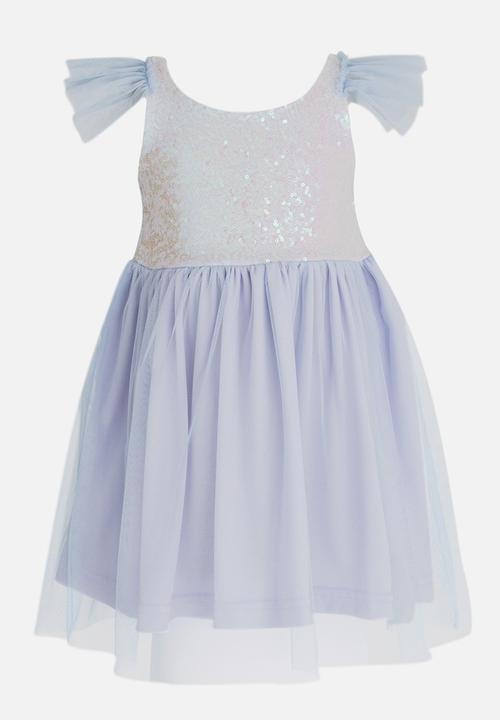 See-Saw - Sequin Combo Dress Pale Purple