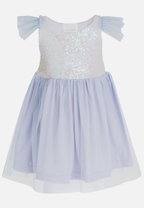See-Saw - Sequin Combo Dress Pale Purple