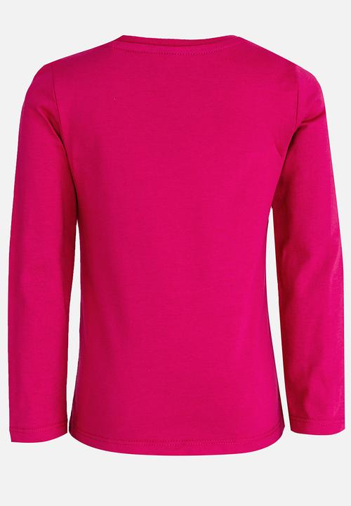 GUESS - Girls Tri Flower Tee Dark Pink