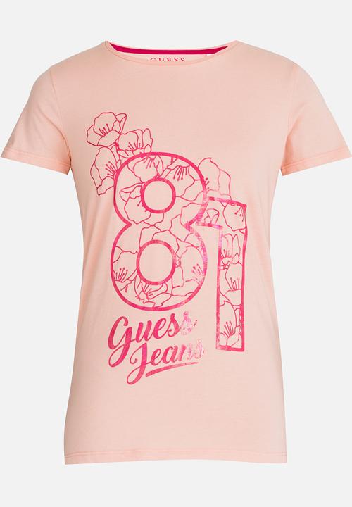 GUESS - Girls Stencil Tee Pale Pink