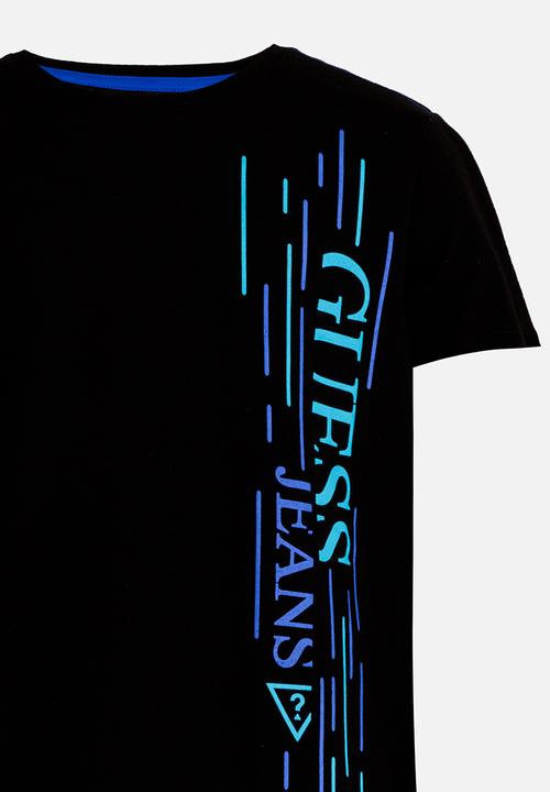 GUESS - Boys Guess Lines Tee Black