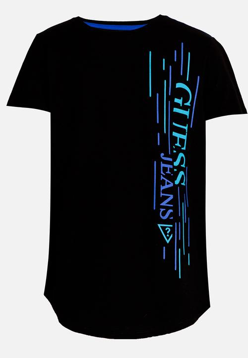 GUESS - Boys Guess Lines Tee Black