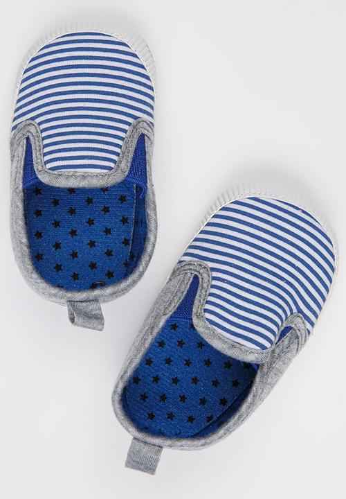 Pop Candy - Nautical Stripe Loafers Blue