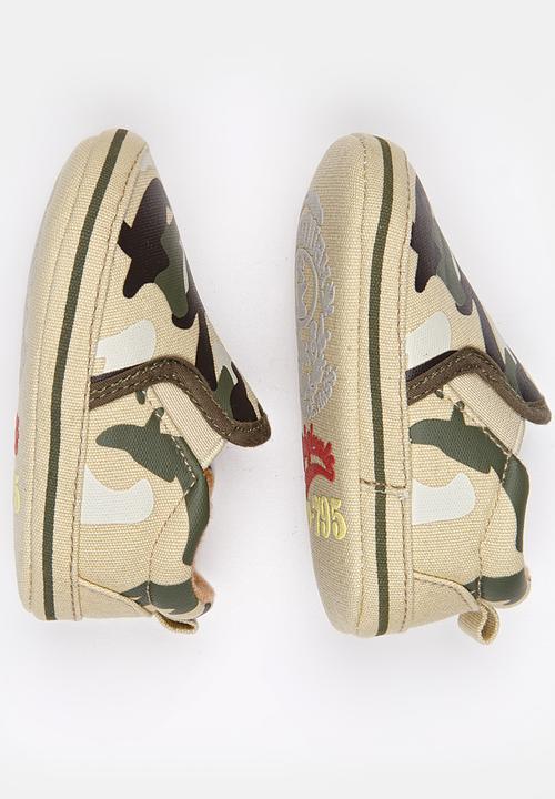 Pop Candy - Boys Camo Slip on Multi-colour