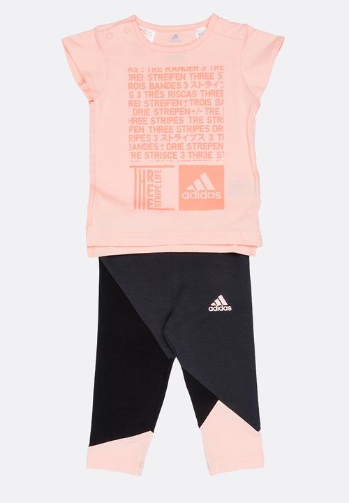 adidas Performance - Mini Me Tight Set Pale Pink