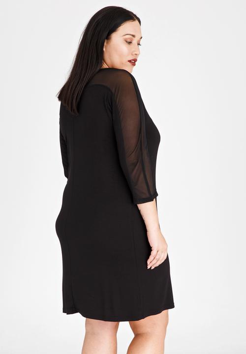 edit Plus - Sheath Tunic Dress Black