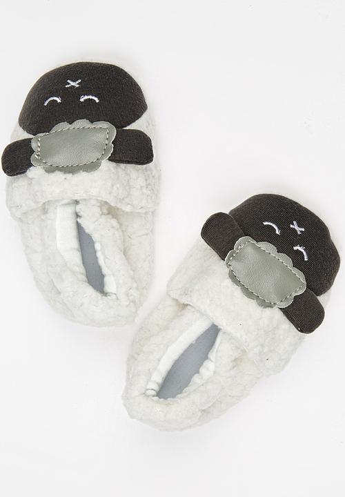 Pop Candy - Sheep Slippers Black and White
