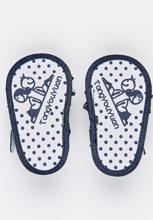 Pop Candy - Denim Ruffle Sandal Dark Blue