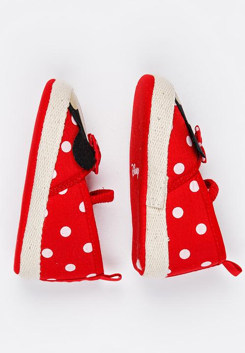 Pop Candy - Fabric Spotted Pumps Red