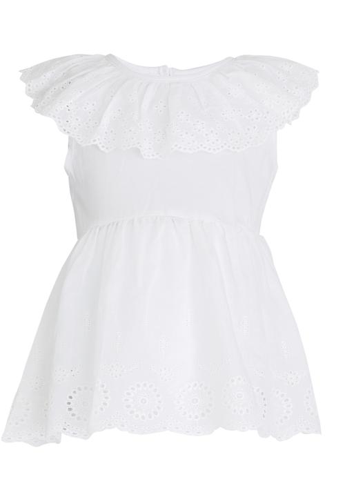 Pop Candy - Ruffle Detail Top White