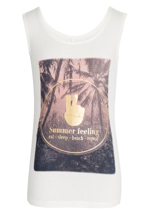 Name It - Girls Printed Tee White