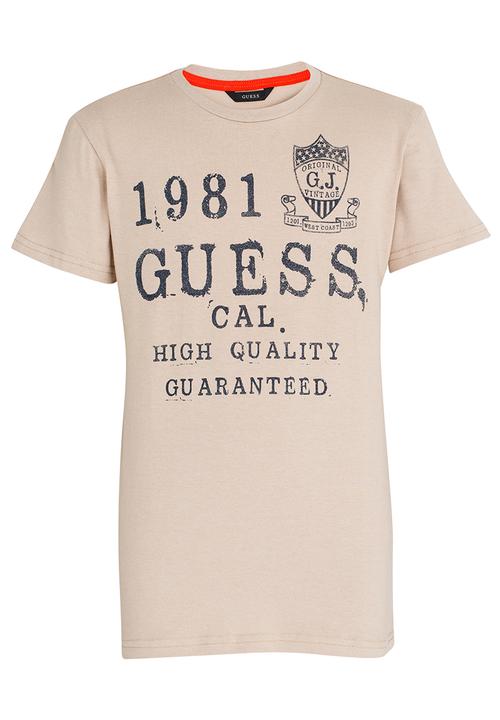 GUESS - S/S Guess Cali Tee Beige