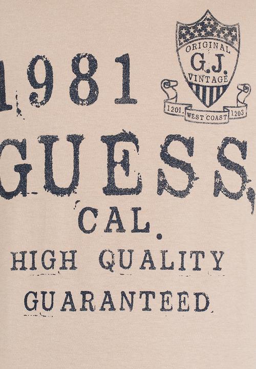 GUESS - S/S Guess Cali Tee Beige