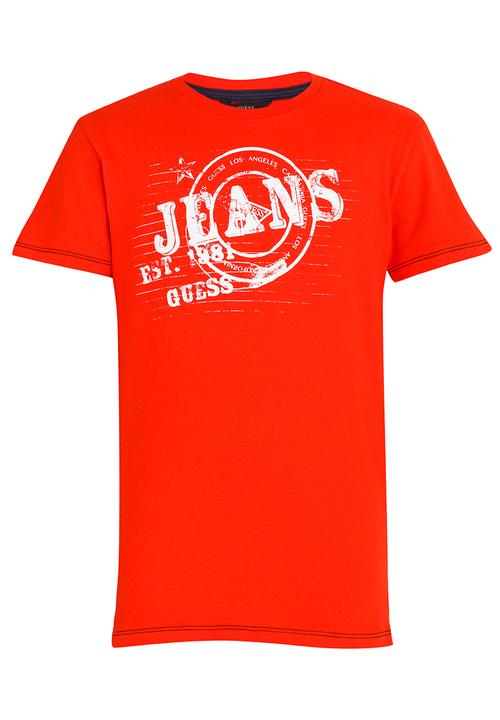 GUESS - S/L Circle Guess Tee Orange