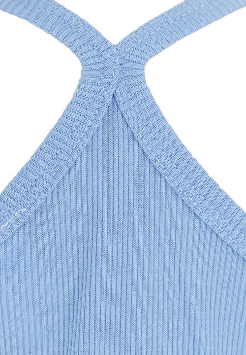 Pop Candy - Strappy Vest Mid Blue