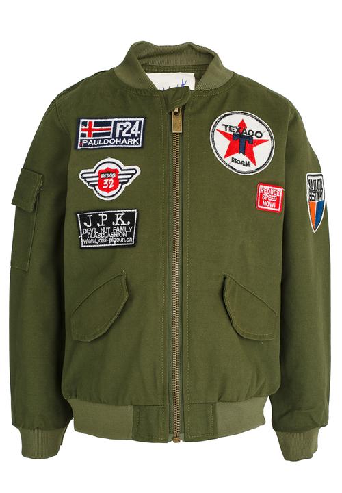 Pop Candy - Boys Bomber Jacket Khaki Green