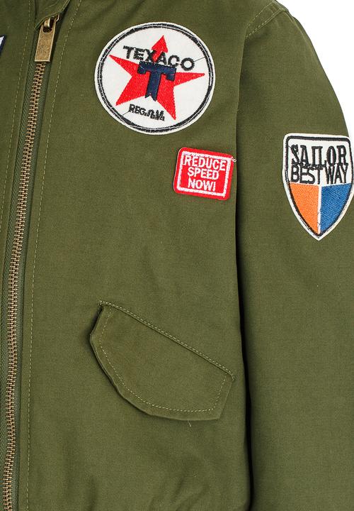 Pop Candy - Boys Bomber Jacket Khaki Green