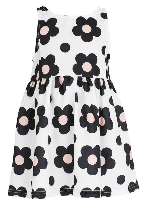 Pop Candy - Flower Print  Dress Black and White