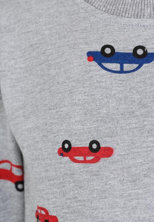 Pop Candy - Printed Sweater Grey