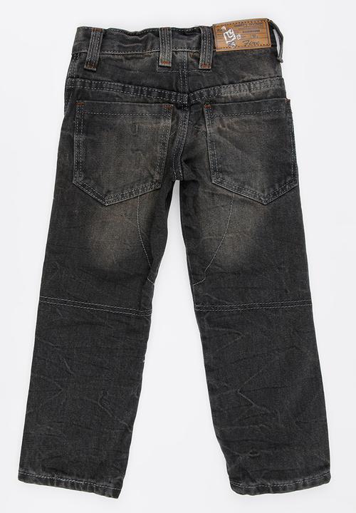 Twin Clothing - Boys Denim Cargo Pants Dark Grey