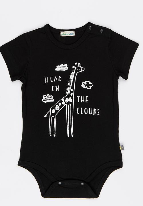 Peninsula Baby - Printed Bodysuit Black