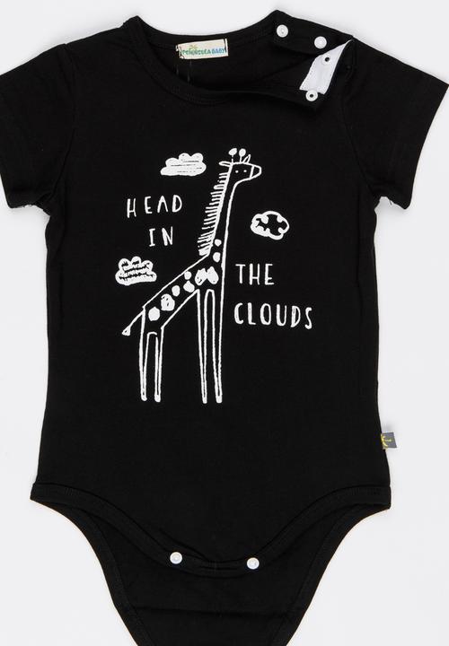 Peninsula Baby - Printed Bodysuit Black