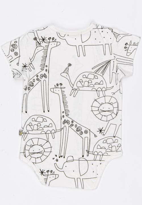 Peninsula Baby - Printed Bodysuit White