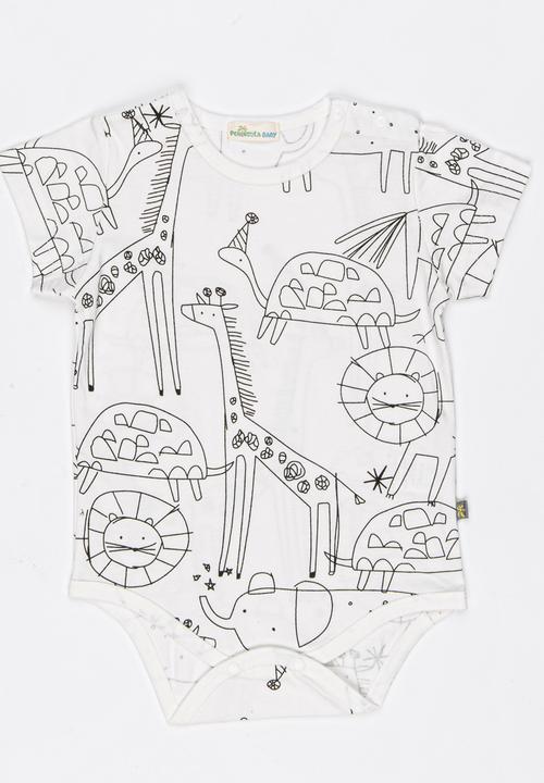 Peninsula Baby - Printed Bodysuit White