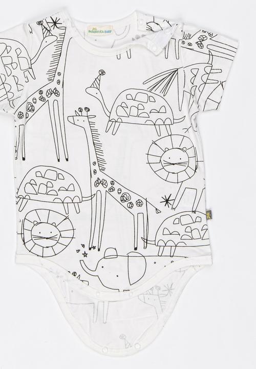 Peninsula Baby - Printed Bodysuit White
