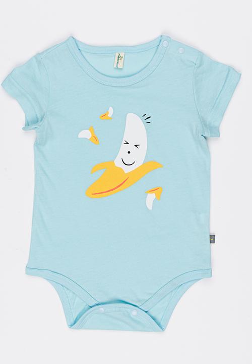 Peninsula Baby - Banana Printed Bodysuit Blue