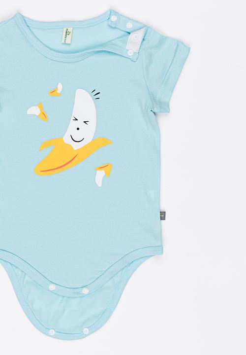 Peninsula Baby - Banana Printed Bodysuit Blue