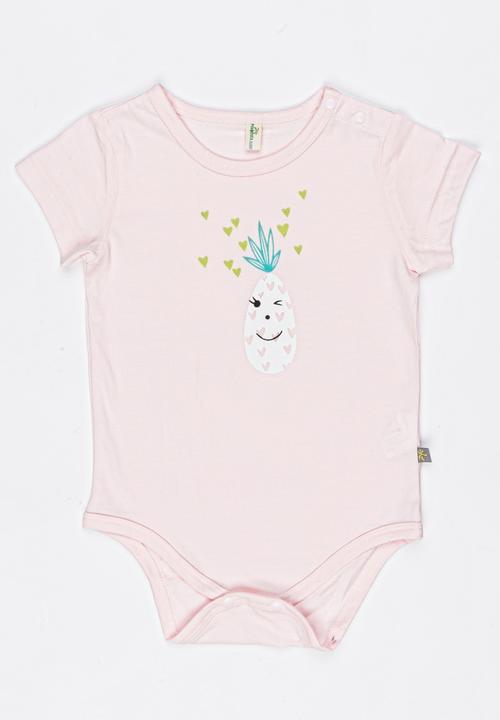 Peninsula Baby - Pineapple Printed Bodysuit Pale Pink