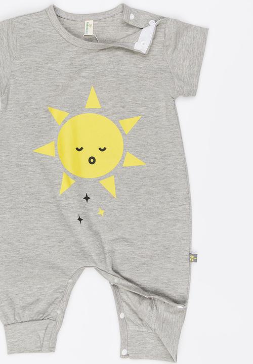 Peninsula Baby - Sun Printed S/S Sleepsuit Grey Melange
