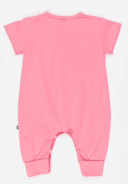 Peninsula Baby - Star Printed S/S Sleepsuit Pale Pink