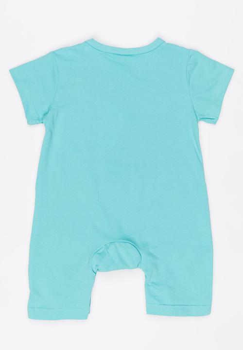 Peninsula Baby - Printed Racoon Romper Light Green
