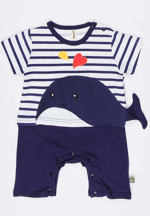 Peninsula Baby - Whale Romper Navy