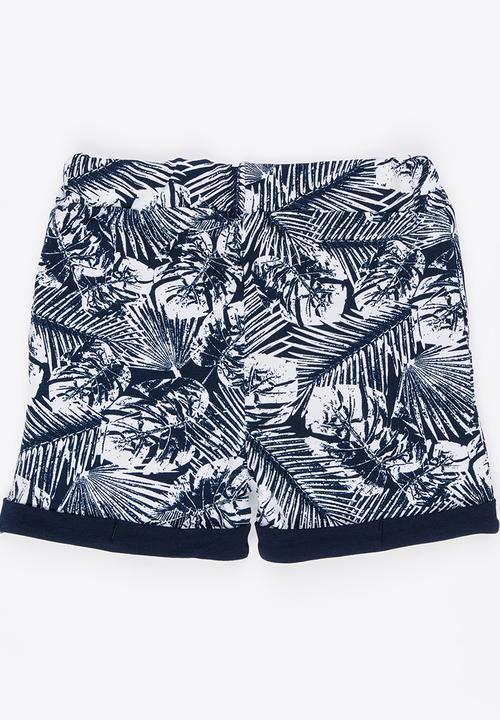 Name It - Boys  Printed Short Navy & White