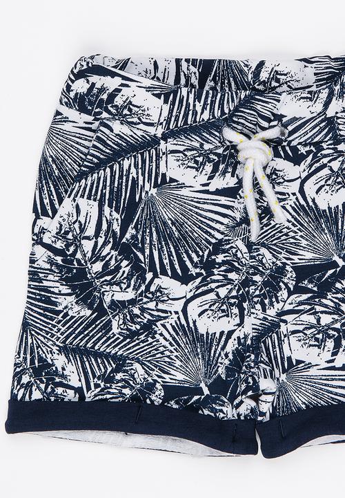 Name It - Boys  Printed Short Navy & White
