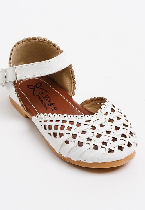 Pop Candy - Girls Cage Sandal White