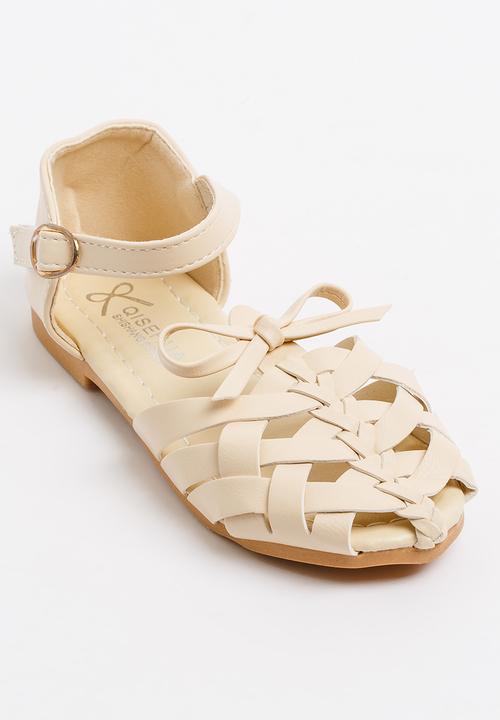 Pop Candy - Girls Cage Sandal Stone