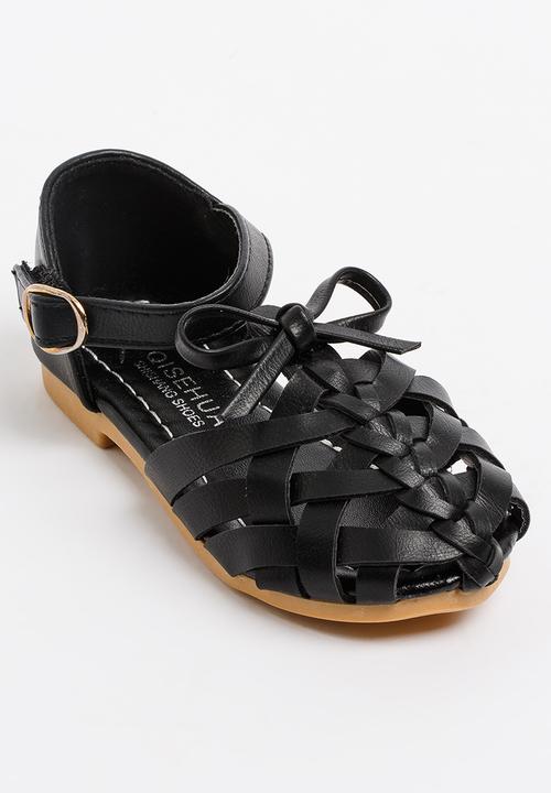 Pop Candy - Girls Cage Sandal Black