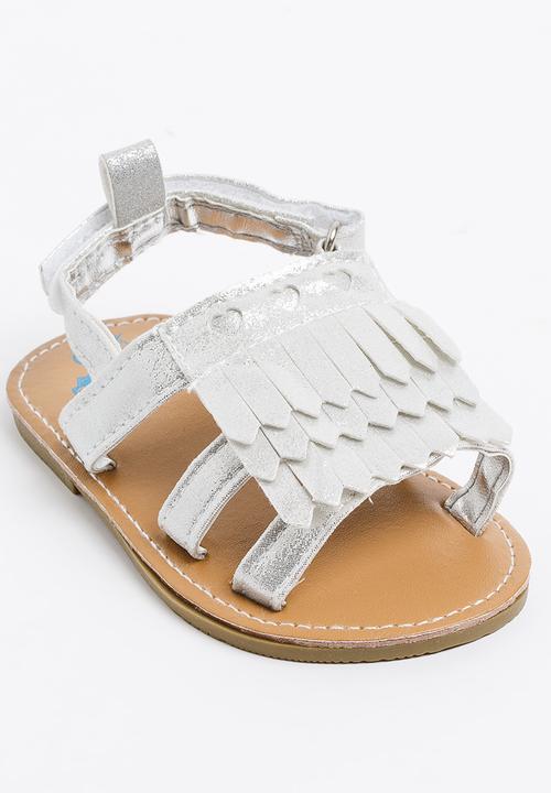 Pop Candy - Sandal with Fringing Silver