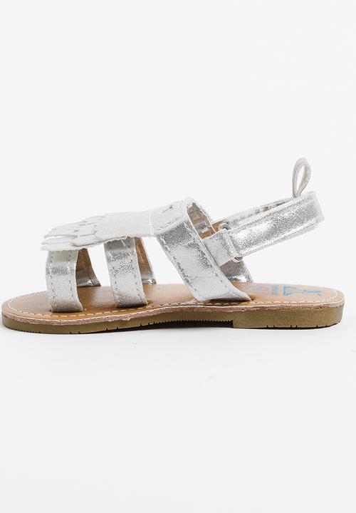 Pop Candy - Sandal with Fringing Silver